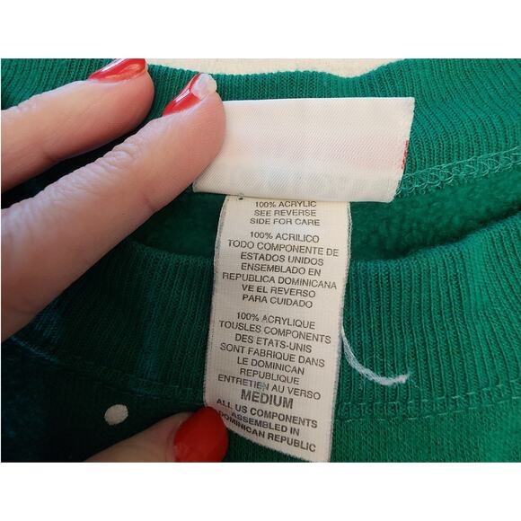 Santa Claus Holiday Christmas Crewneck Sweatshirt SZ Medium - Picture 5 of 7